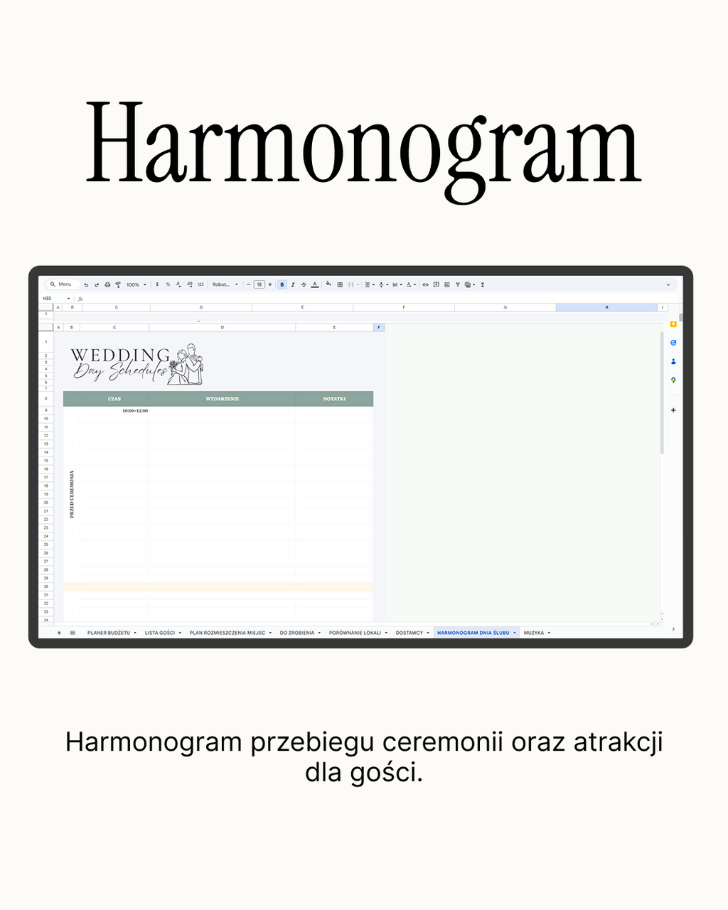 Planer Weselny All-in-One | 2026