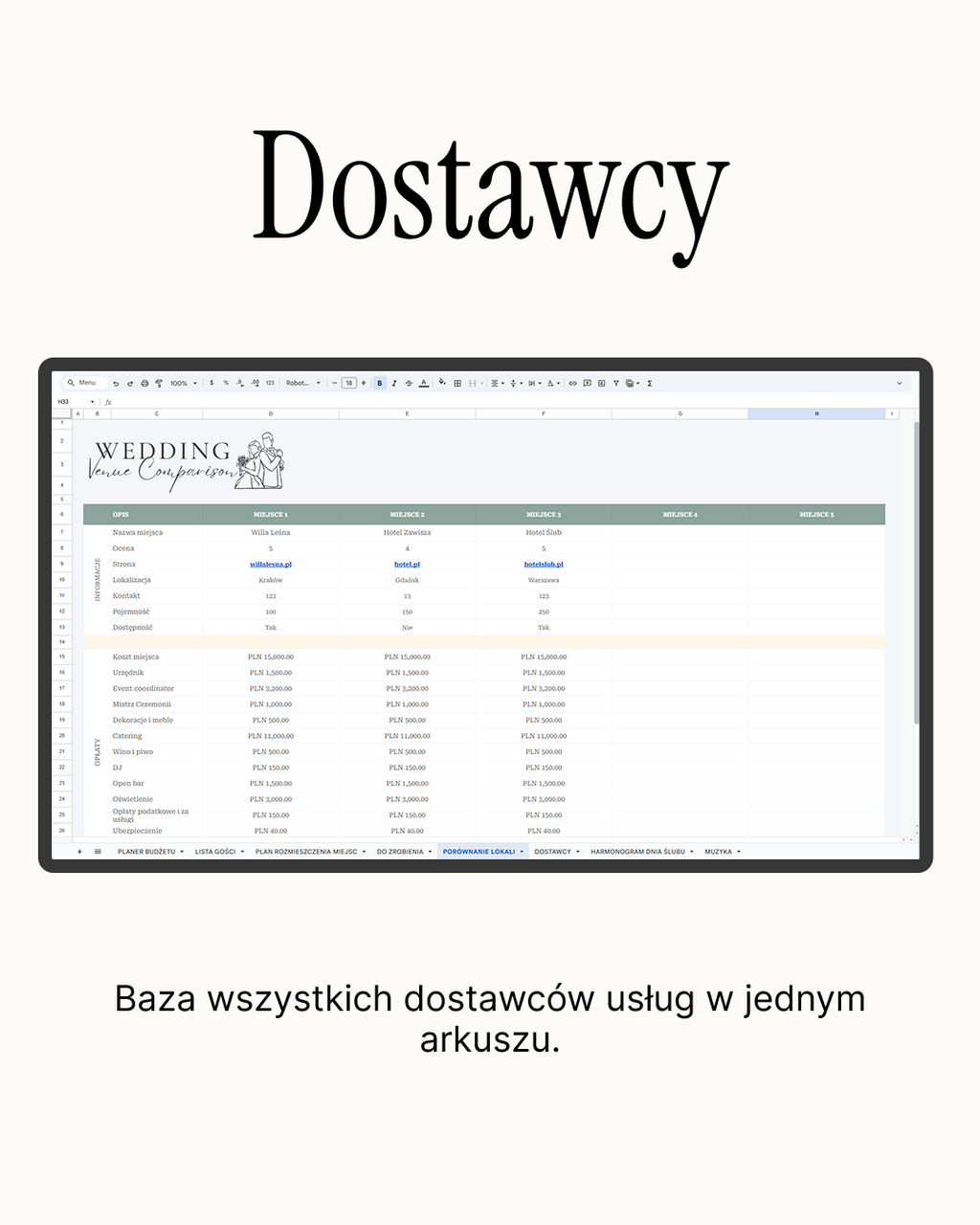 Planer Weselny All-in-One | 2026